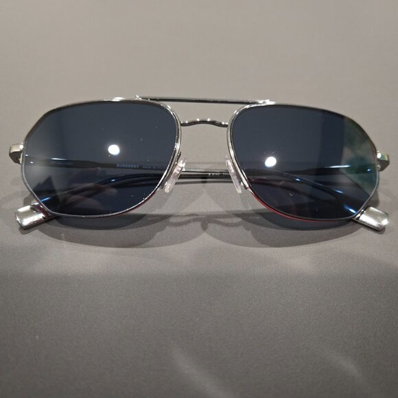 Burberry Henry Sunglasses Silver/Grey B 3140 1003/80 57-18-145 - Picture 2 of 14